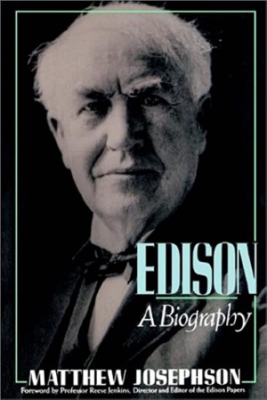 Edison - A Biography by Matthew Josephson Cover